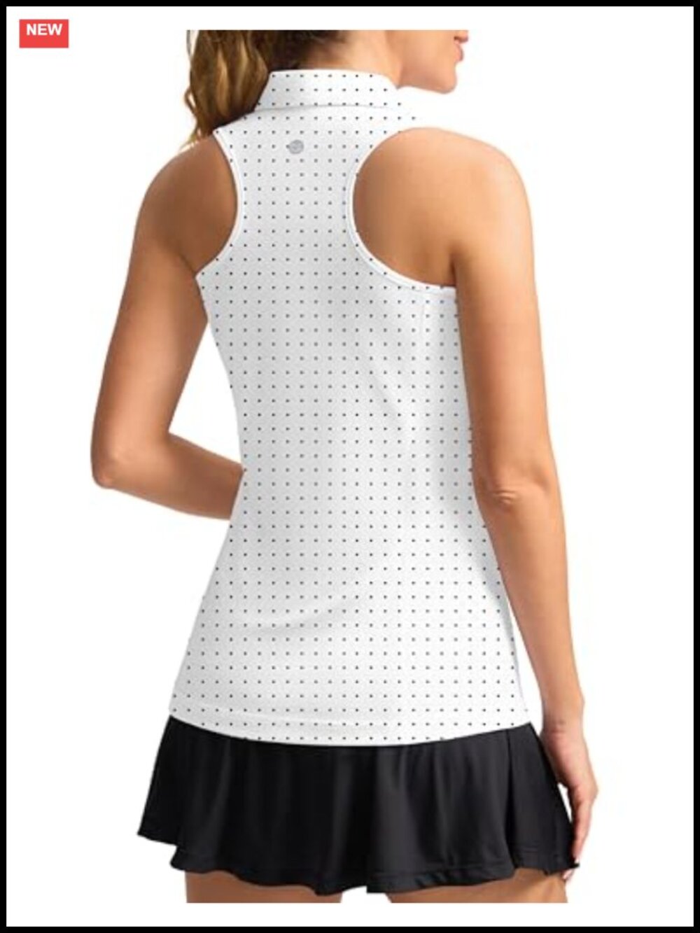 Women's Sleeveless Golf Polo Racerback 1/4 Zip UPF 50+ Tank Top